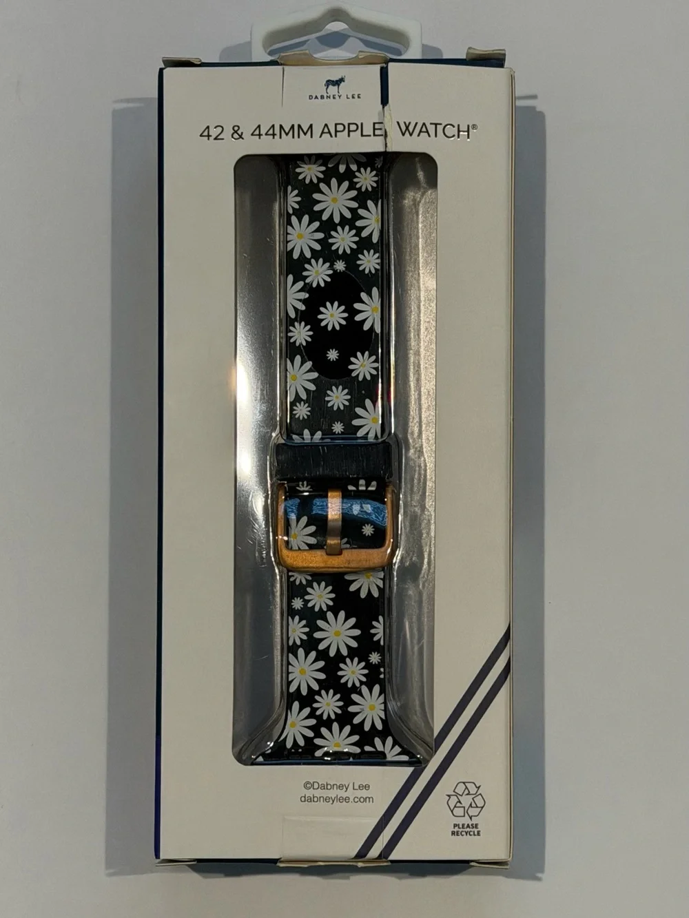 Dabney Lee Daisy Darling Silicone Watch Band - Black, White, Rose Gold